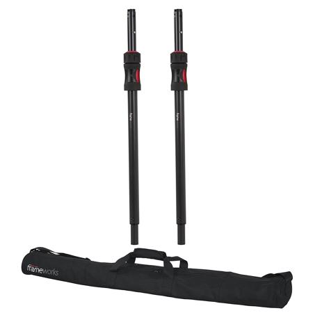 Gator Cases Frameworks ID Speaker Sub Pole with Carry Bag, Pair