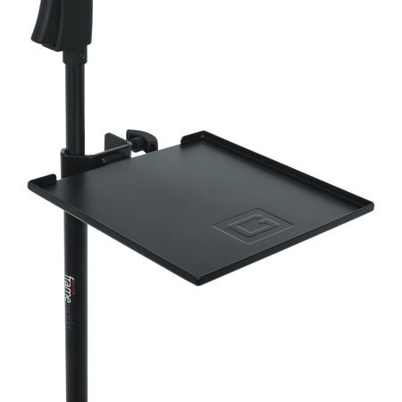 Gator Cases Small Microphone Stand Clamp-On Utility Shelf, 10 Lbs Capacity