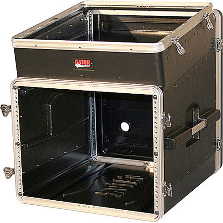 Gator Cases GRC-10X8 Slant Top Console Rack Case, 10U Top, 8U Bottom