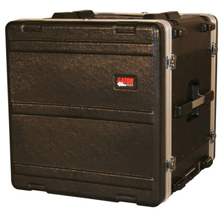 Gator Cases GRR-10PL-US 10U Powered Roller Rack Case with Wheels & Power Supply