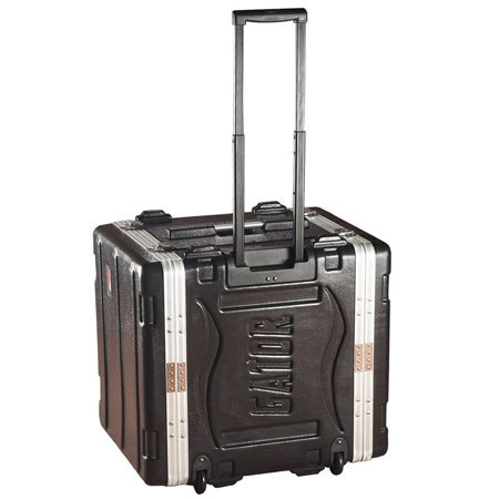 Gator Cases GRR-10PL-US 10U Powered Roller Rack Case with Wheels & Power Supply