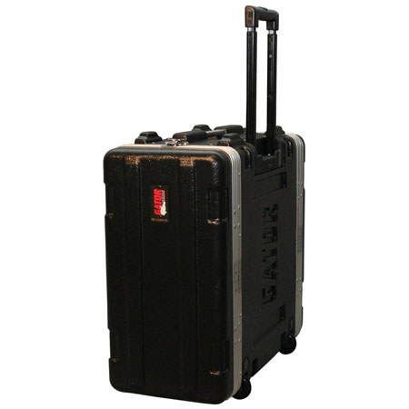Gator Cases GRR-4PL-US 4U Powered Roller Rack Case with Wheels & Power Supply