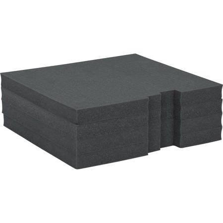 Gator Cases Diced Foam Block for Rackworks Standard-Depth 4RU Drawer, Gray
