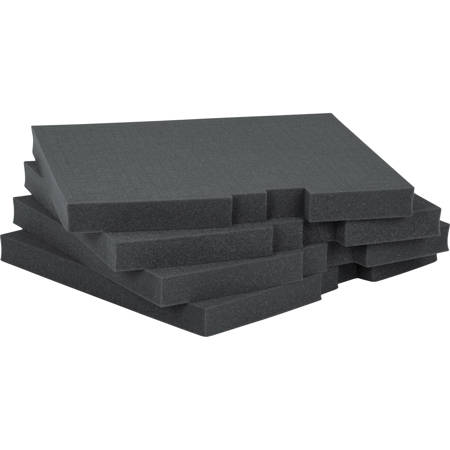 Gator Cases Diced Foam Block for Rackworks Standard-Depth 4RU Drawer, Gray