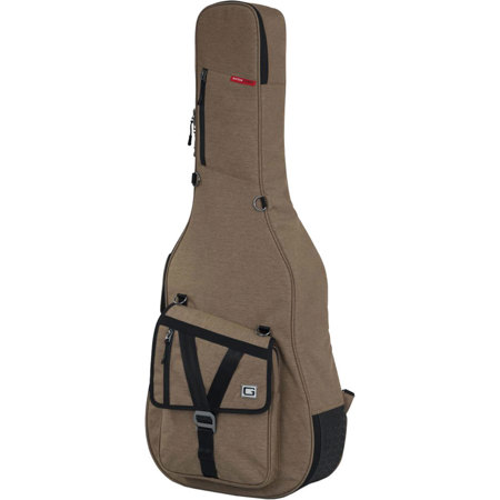 Gator Cases Transit Series Gig Bag for Acoustic Guitar, Tan Exterior