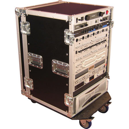 Gator Cases G-TOUR 16U CAST ATA Wood Flight Rack Case with Casters