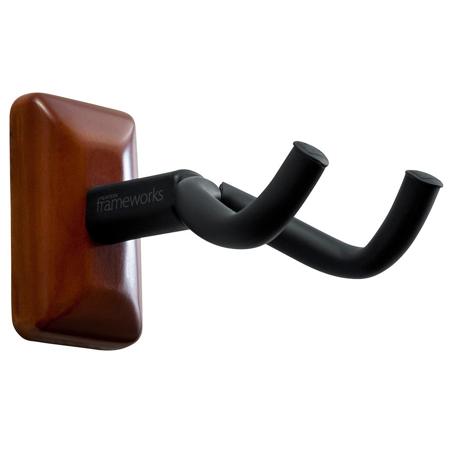 Gator Cases Frameworks Wall Mounted Guitar Hanger with Mahogany Mounting Plate