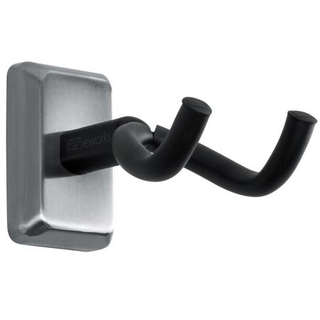 Gator Cases Frameworks Wall Mounted Guitar Hanger with Satin Chrome Mounting Plate
