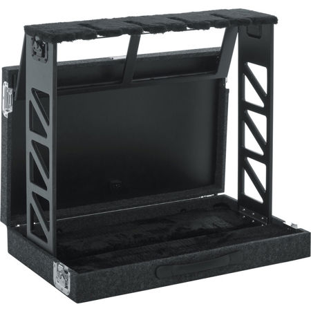 Gator Cases Compact Rack Style Four Guitar Stand, Folds into Case