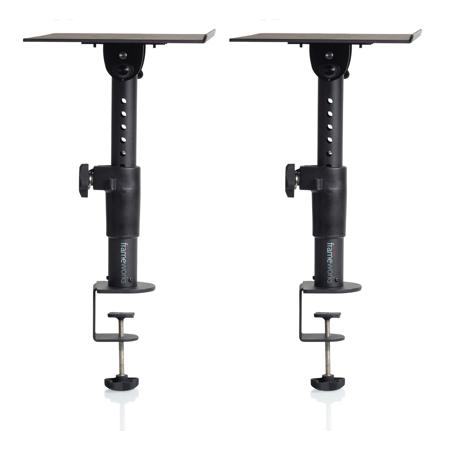 Gator Cases Frameworks Clamp-On Desktop Studio Monitor Stand, 2-Pack