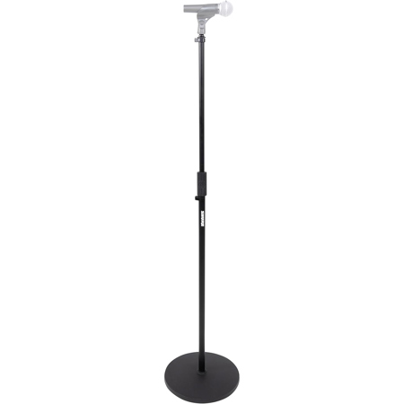 Gator Cases Shure Round Base Mic Stand w/Standard Height Adjustable Twist Clutch 12" Base