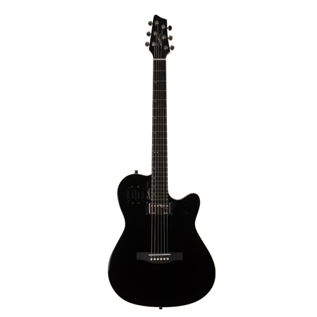 Godin A6 Ultra Electro-Acoustic Guitar with Bag, Black High Gloss
