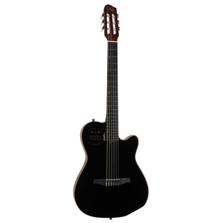 Godin ACS Nylon Electro-Acoustic Guitar with Bag, Black High Gloss