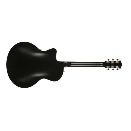 Godin 5th Avenue Uptown Gloss Top Electric Guitar with TRIC Case, Solid Black