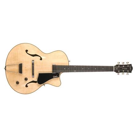 Godin 5th Avenue Cutaway Jazz Electric Guitar with Case, Natural Flame AAA HG