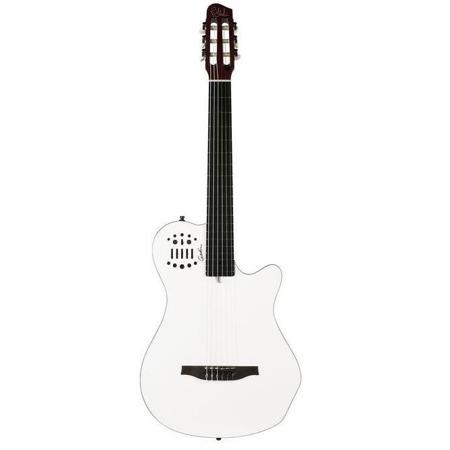 Godin Multiac Grand Concert SA Acoustic Electric Guitar, White High-Gloss