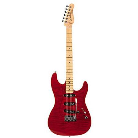 Godin Passion RG-3 6-String Electric Guitar, Maple Fingerboard, Trans Red Flame