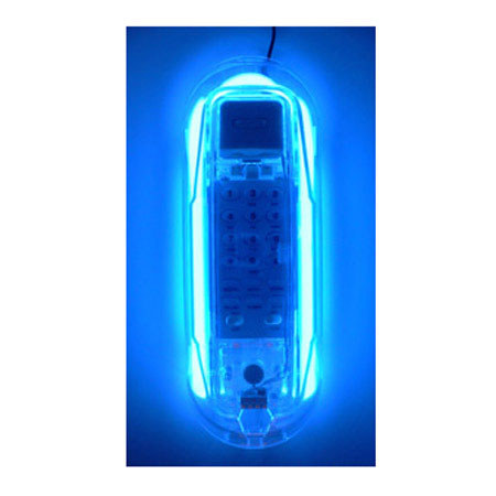 Golden Eagle Electronics NP778 Neon Trimstyle Corded Telephone, Blue