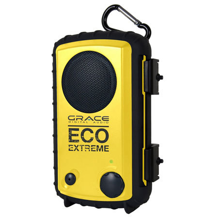 Grace Digital Eco Extreme AQCSE104 Waterproof MP3 Speaker Case, Yellow