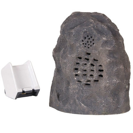 Grace Digital AQRCK400 Weatherproof Wireless Rock Speaker w/Transmitter, Single