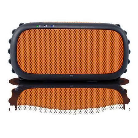 Grace Digital ECOROX 8W Rugged and Waterproof Wireless Bluetooth Speaker, Orange