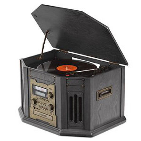 Grace Digital Victoria Tunewriter III USB Recordable Turntable, Ebony