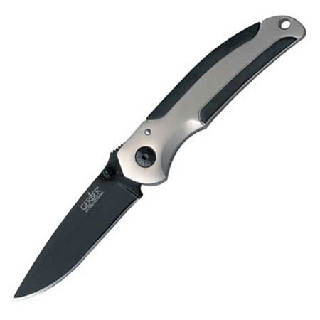 Gerber AR 3.0 Fine Edge Drop Point Folding Knife, Black Blade