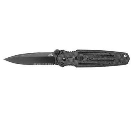 Gerber Mini Covert FAST Serrated Edge Drop Point Black Finish Knife