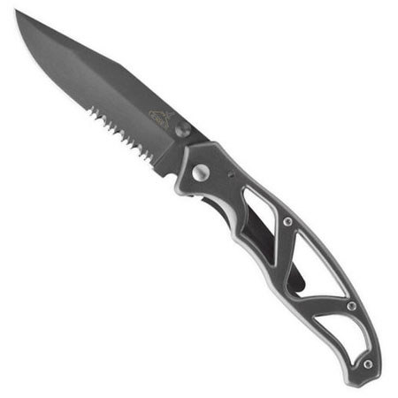 Gerber Paraframe 1 Titanium Nitride Folding Knife, Serrated Edge Drop Point