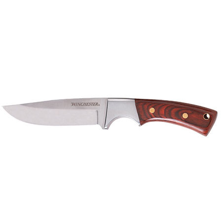 Winchester Fixed Blade Knife with Small Wood Handle, Nylon Sheath