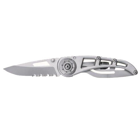 Gerber Ripstop I Stainless Steel Folding Knife, Satin Finish Drop Point Serrated