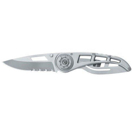 Gerber Ripstop II Stainless Steel Folding Knife, Drop Point Serrated Edge