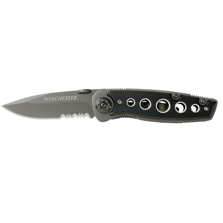 Winchester 22-41792 Parfive Titanium Drop Point Knife, Serrated Edge