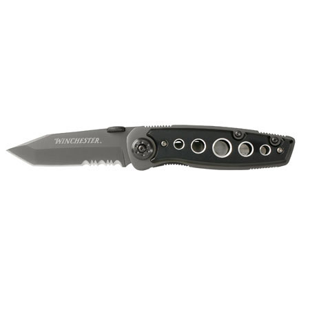Winchester Parfive Tanto Style Titanium Nitride Serrated Blade Folder Knife