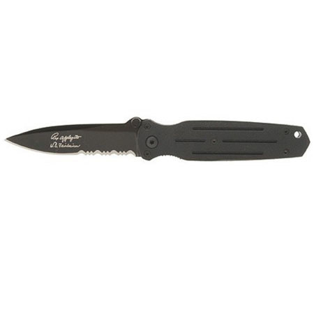 Gerber Mini Covert Applegate Dagger Style Serrated Edge Black Finish Folder