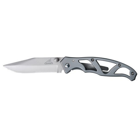 Gerber Paraframe II Satin Finish Stainless Steel Knife w/Fine Edge Clip Point