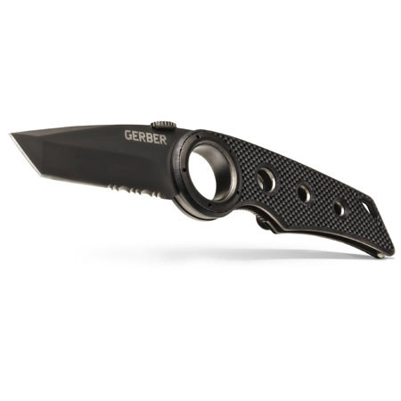 Gerber Remix Tactical Folding Knife, 3.0" Tanto Style Serrated Edge Black Blade