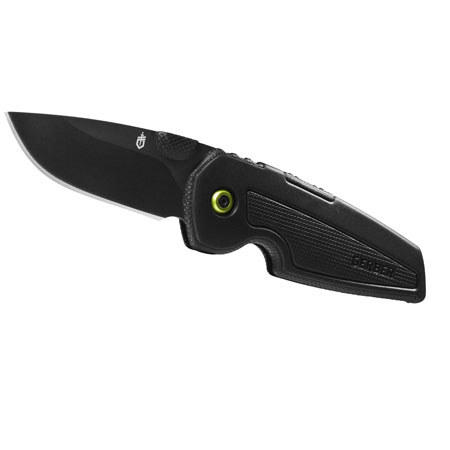 Gerber GDC Tech Skin Pocket Folding Knife, 2.5" Drop Point,Fine Edge Black Blade