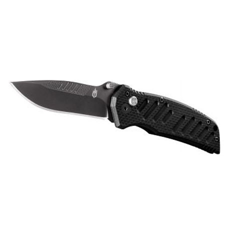 Gerber Mini Swagger AO Knife with Drop Point Fine Edge Black Blade