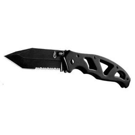 Gerber Paraframe II Tanto Pocket Folding Knife, Black Combo Blade
