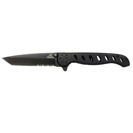 Gerber EVO Mid-Size Tanto Style Serrated Edge Black Finish Folding Knife