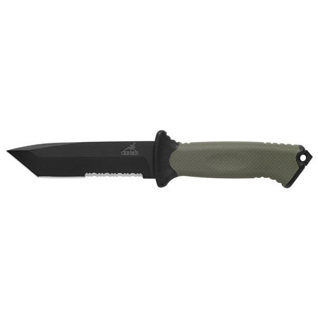 Gerber Prodigy Black Tanto Blade Knife, Serrated Edge