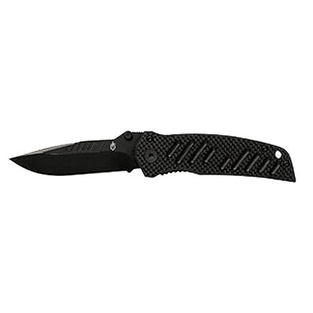 Gerber Mini Swagger Folding Knife, 2.8" Drop Point Fine Edge Black Blade