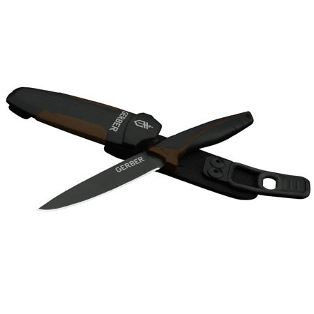 Gerber Myth Compact Fixed Satin Blade Knife, Black Sheath