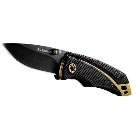 Gerber Guardian K3 Folding Knife with 2.5" Drop Point Fine Edge Black Blade