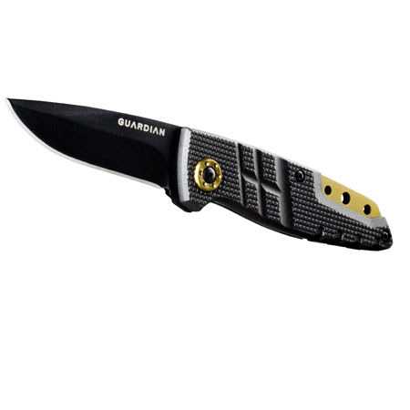 Gerber Guardian D2 2.5" Tactical Fixed Black Blade Knife with Zytel Handles