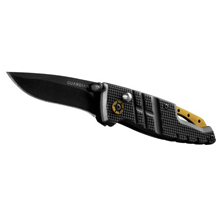 Gerber Guardian D2 Folding Knife with 2.5" Clip Point Fine Edge Black Blade