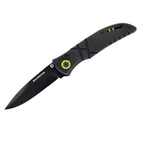 Gerber Guardian 3" J1 Assisted Opening Knife w/Fine Edge Drop Point Black Blade
