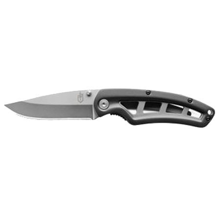 Gerber Outrigger XL Assisted Opening Knife, 3.4" Serrated,Drop Point Satin Blade