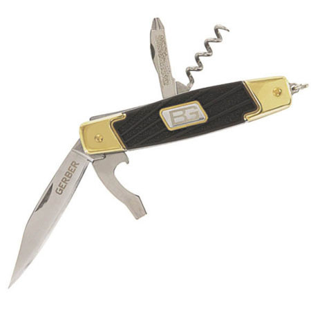 Gerber Bear Grylls Grandfather Folding Knife with Rubber Grip Handles